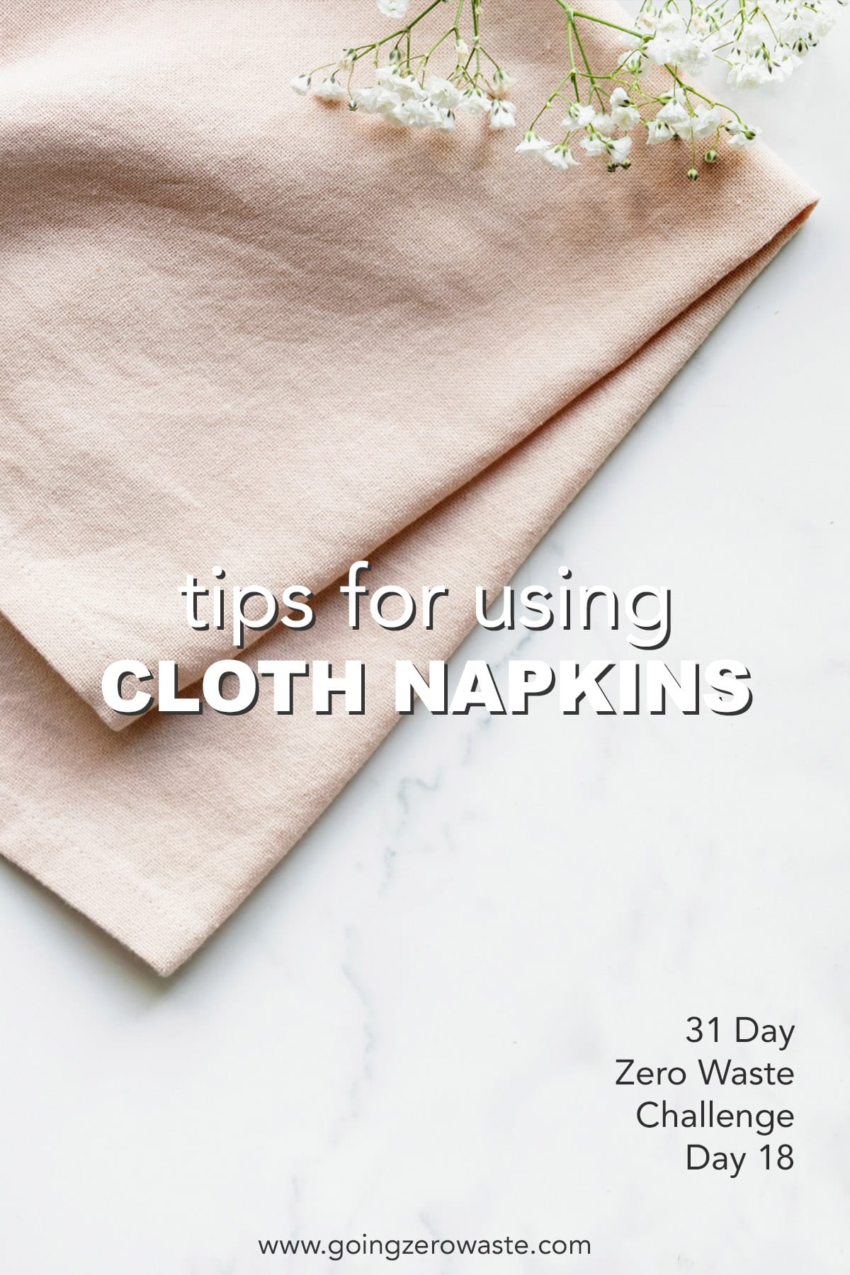 Day 18 of the Zero Waste Drawback: Materials Reusable Napkins